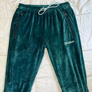 Native Language Velour Fuzzy Soft Soccer Sweatpants Joggers Large